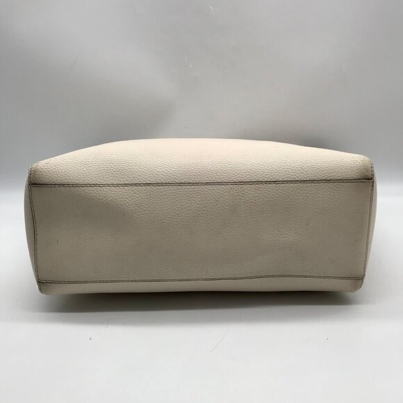 Michael Kors White Pebbled Leather Large Top Zip Tote Bag - Picture 5 of 10